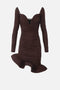 Mini abito in jersey crêpe con balza AB880 62E2EV9 Elisabetta Franchi 