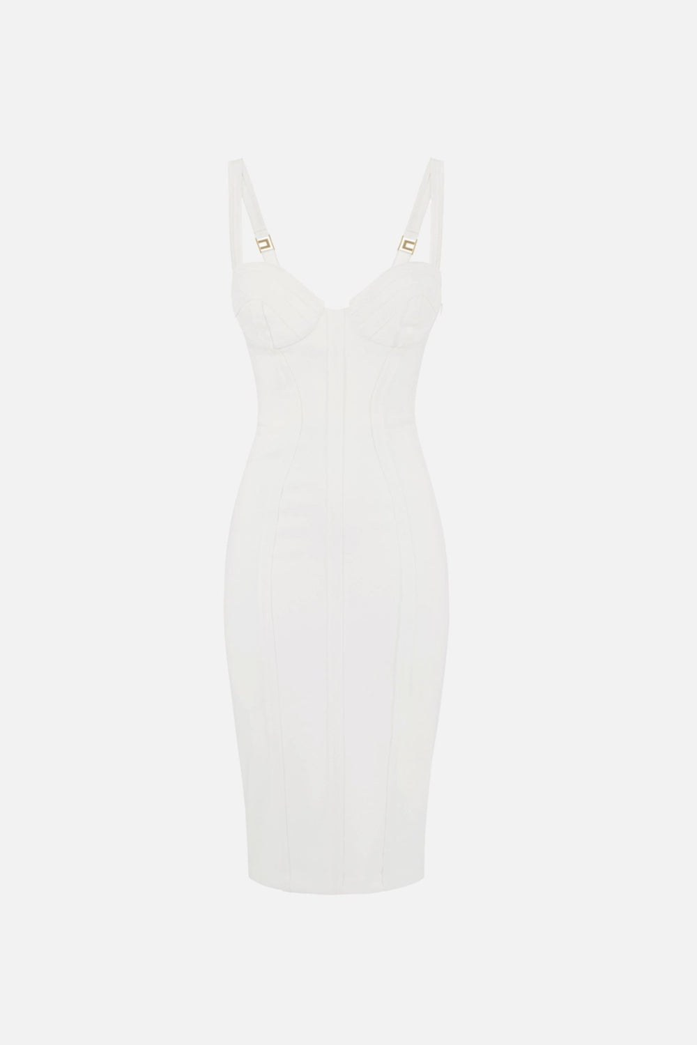 Abito Elisabetta Franchi in Crêpe con Top Bustier e Cuciture a Vista<BR/> AB918 61E2360 Elisabetta Franchi 