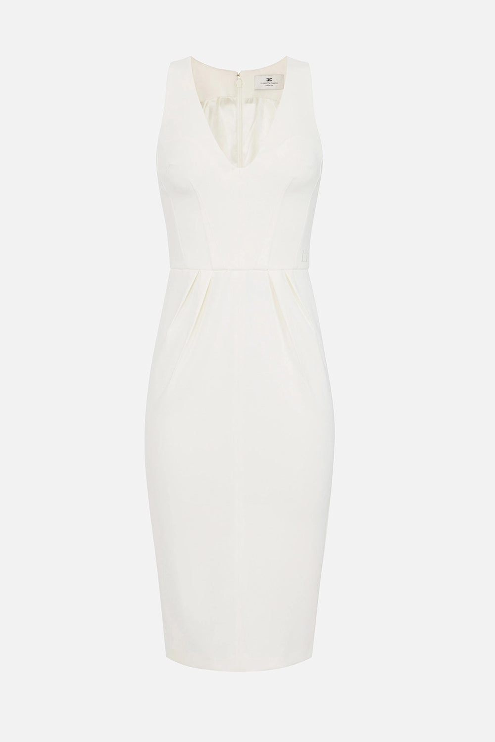 abito midi smanicato AB941 62E2360 Elisabetta Franchi 