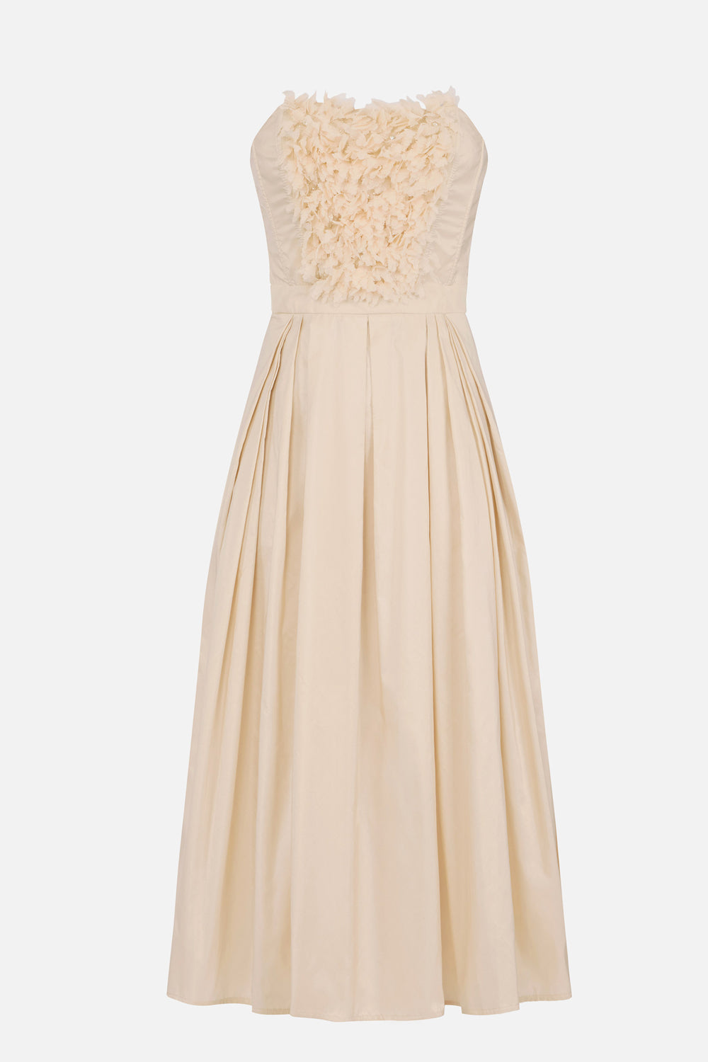 Abito Midi in Ottoman con Fiori Applicati AB942 62E2045 Elisabetta Franchi 