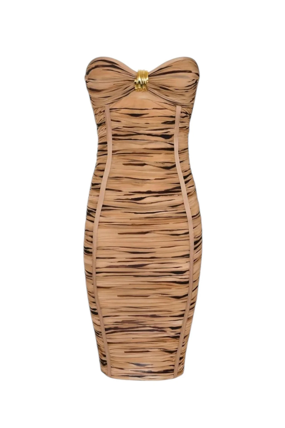 Abito midi in jersey con stampa tigre AB945 62E2470 Elisabetta Franchi 