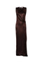 Abito da Sera Elisabetta Franchi in Jersey di Viscosa Lucida con Drappeggio e Spacco<BR/> ABR24 61E2644 Elisabetta Franchi 