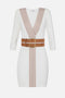Abito in maglia con bande a righe AM01S 61E2AQ6 Elisabetta Franchi 