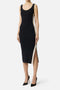 Abito in maglia con bande in viscosa lucida AM03S 61E2685 Elisabetta Franchi 