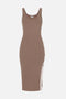 Abito in maglia con bande in viscosa lucida AM03S 61E2727 Elisabetta Franchi 
