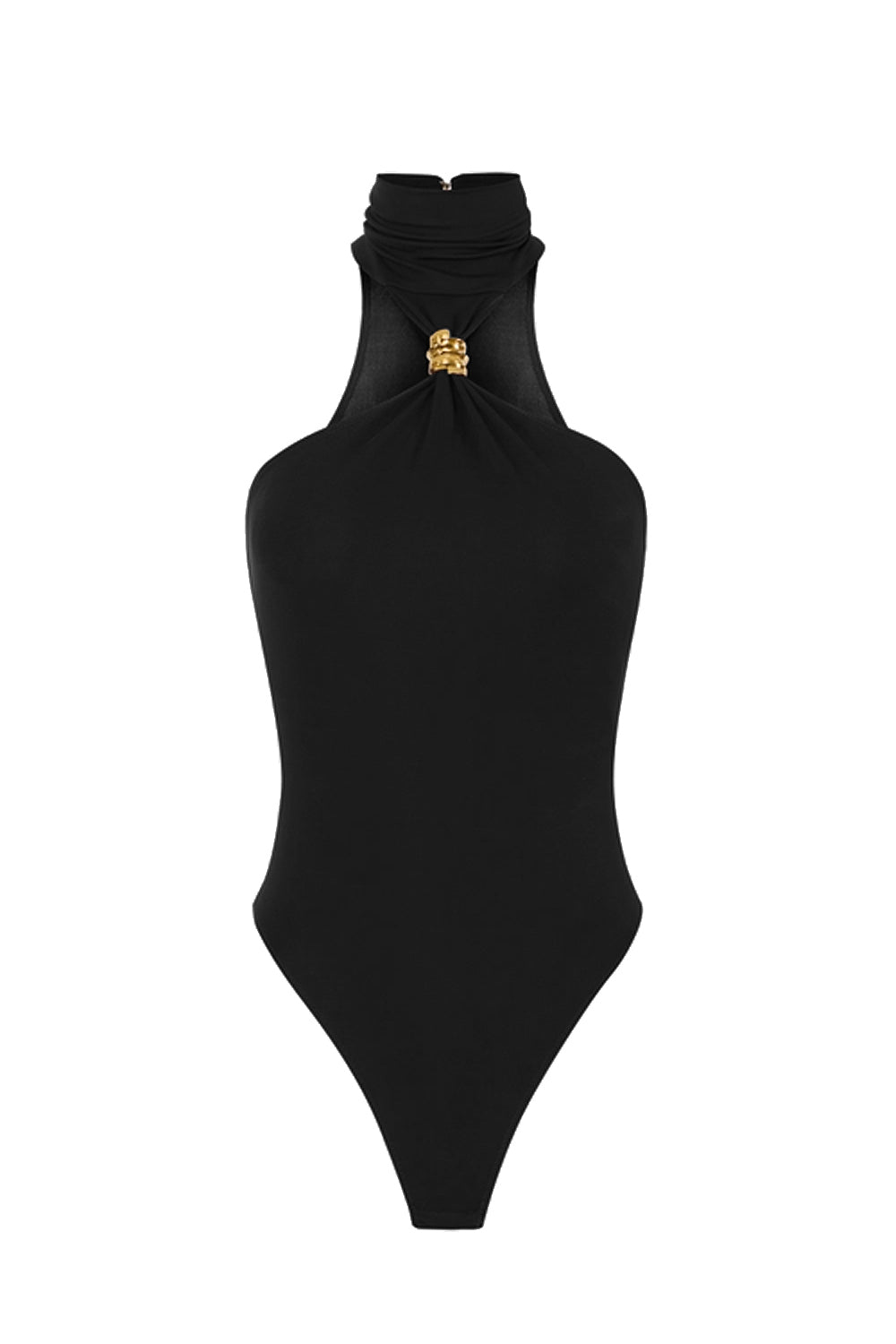 Body in crêpe jersey con dettaglio gioiello BO017 61E2110 Elisabetta Franchi 