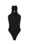 Body in crêpe jersey con dettaglio gioiello BO017 61E2110 Elisabetta Franchi 