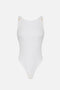 Body in jersey crêpe con dettagli logo BO034 62E2360 Elisabetta Franchi 