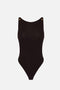 Body in jersey crêpe con dettagli logo BO034 62E2EV9 Elisabetta Franchi 