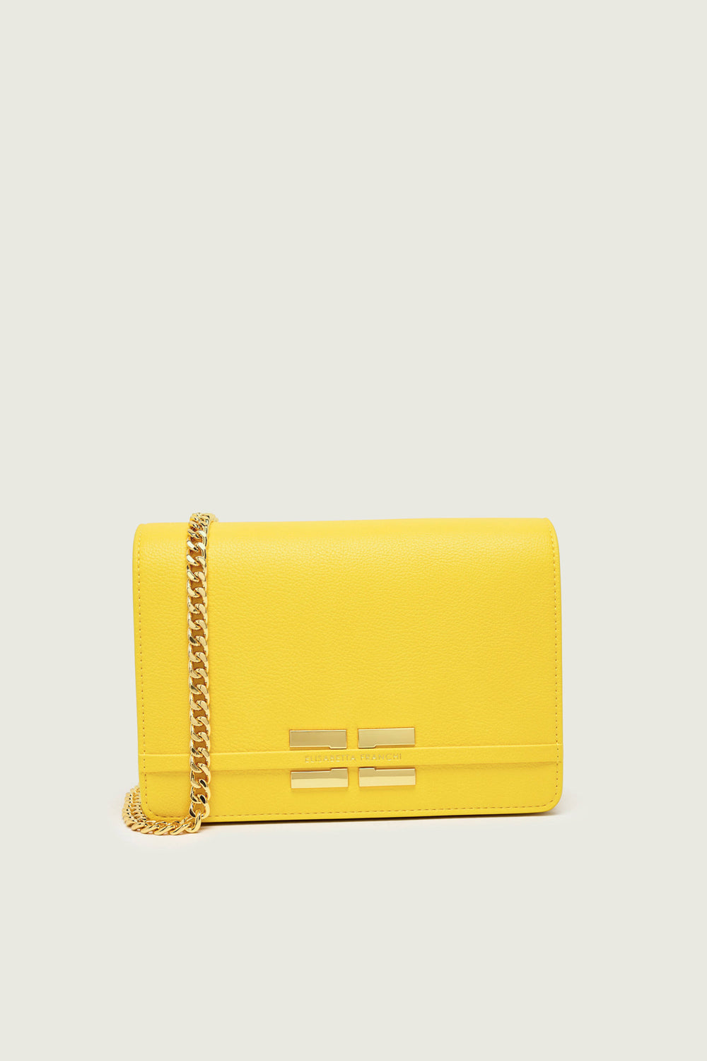 Borsa Elisabetta Franchi Effetto Pelle con Tracolla a Catena e Logo BS39A 61E2EV4 Elisabetta Franchi 