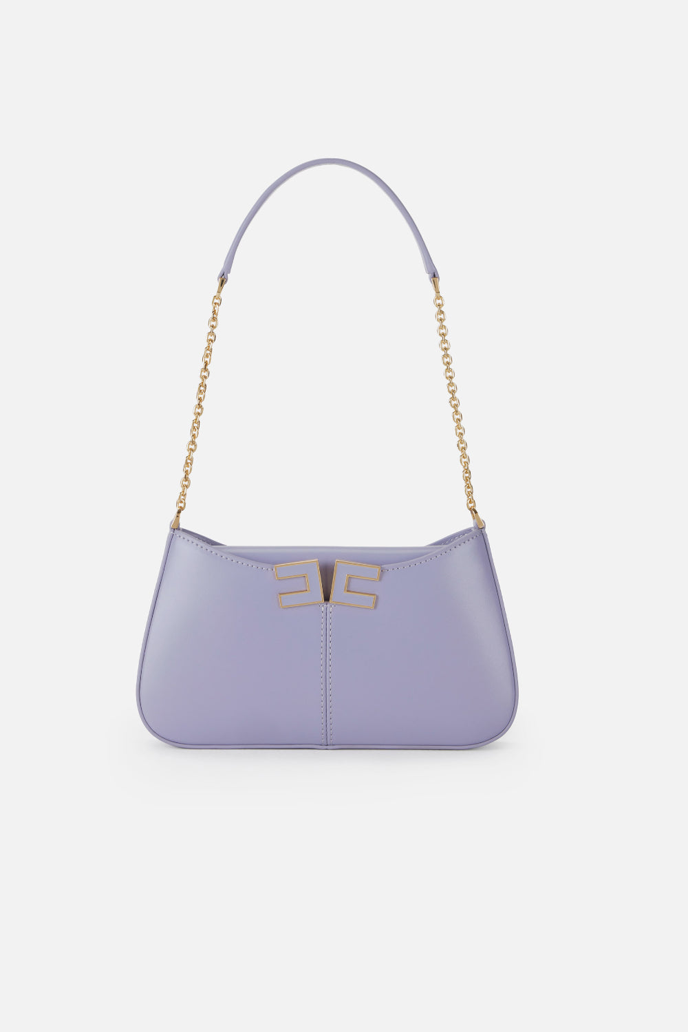 Borsa Elisabetta Franchi a Spalla con Tracolla in Metallo e Logo Dorato BS93A 61E2EV7 Elisabetta Franchi 