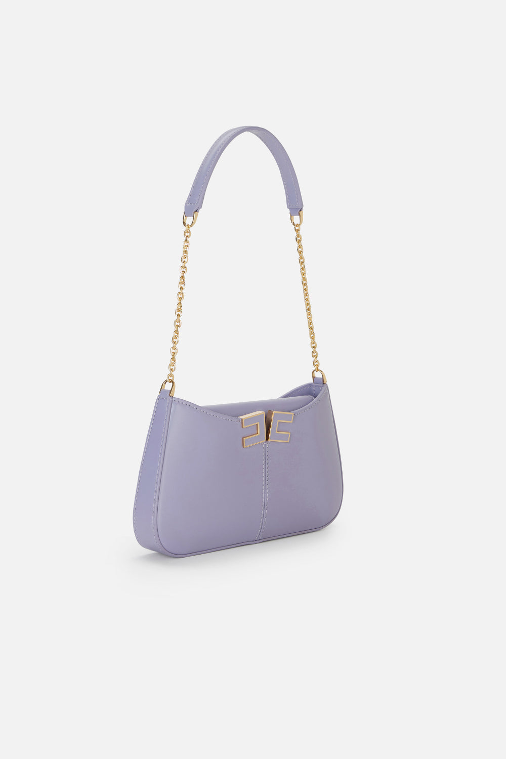 Borsa Elisabetta Franchi a Spalla con Tracolla in Metallo e Logo Dorato BS93A 61E2EV7 Elisabetta Franchi 
