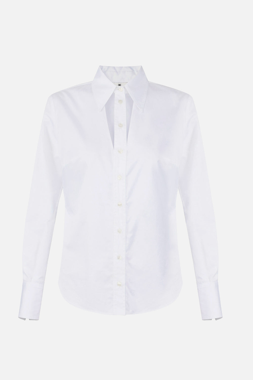 Camicia Elisabetta Franchi in Cotone con Colletto Cut-Out e Polsi Ricamati CA128 61E2100 Elisabetta Franchi 