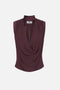 Top Elisabetta Franchi in Georgette di Viscosa con Bottoni Gioiello CA134 61E2644 Elisabetta Franchi 