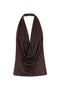 Top Elisabetta Franchi in Jersey di Viscosa Lucida con Scollo a Gronda<BR/> CN008 61E2644 Elisabetta Franchi 