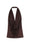 Top Elisabetta Franchi in Jersey di Viscosa Lucida con Scollo a Gronda