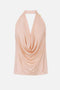 Top Elisabetta Franchi in Jersey di Viscosa Lucida con Scollo a Gronda<BR/> CN008 63E2EA1 Elisabetta Franchi 