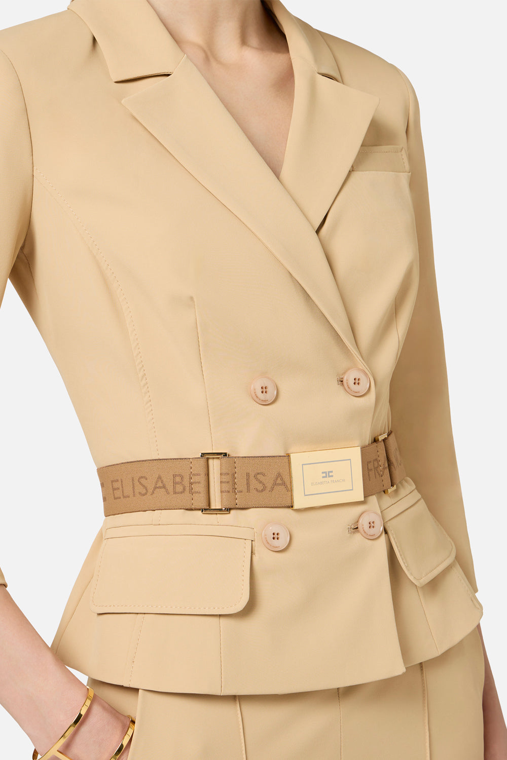 Giacca in tessuto tecnico bielastico GI224 61E2470 Elisabetta Franchi 