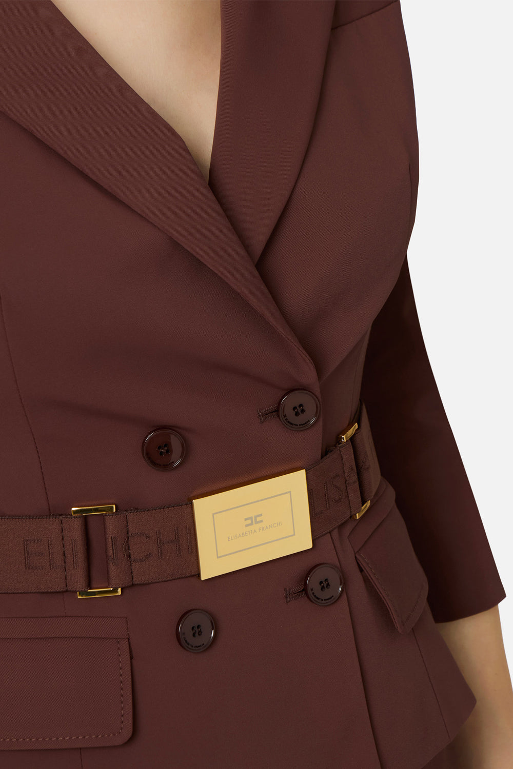 Giacca in tessuto tecnico bielastico GI224 61E2644 Elisabetta Franchi 