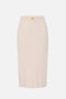 Gonna Midi Elisabetta Franchi in Maglia Jacquard con Logo e Dettagli Dorati GK27S 61E2U69 Elisabetta Franchi 