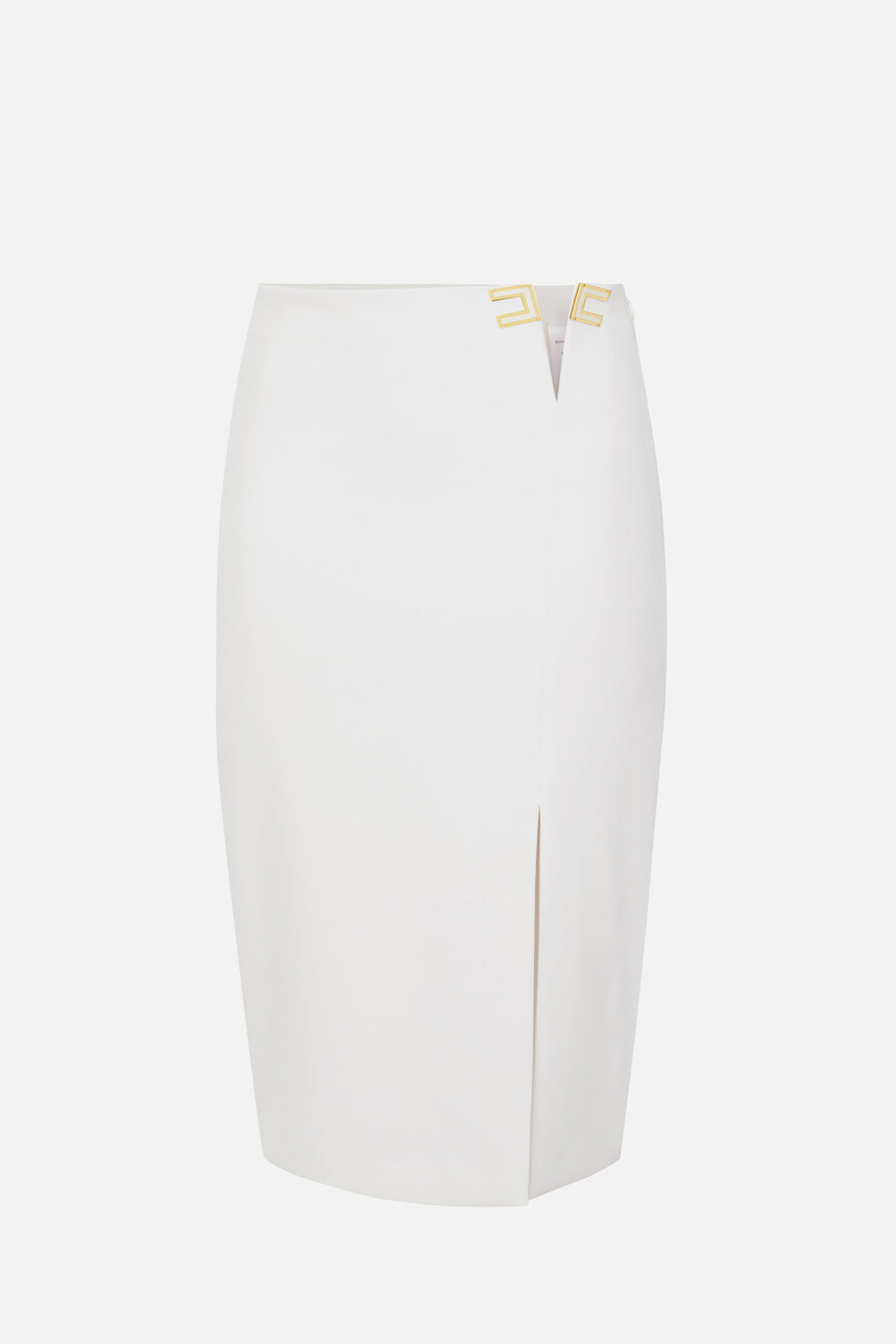 Gonna Midi Elisabetta Franchi in Doppio Crêpe Stretch con Spacco Laterale GO147 61E2360 Elisabetta Franchi 