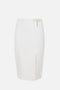 Gonna Midi Elisabetta Franchi in Doppio Crêpe Stretch con Spacco Laterale GO147 61E2360 Elisabetta Franchi 