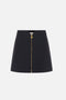Gonna Corta Elisabetta Franchi in Doppio Crêpe Stretch con Zip Frontale GO150 61E2110 Elisabetta Franchi 