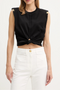 T-Shirt Elisabetta Franchi in Jersey con Nodo Frontale e Dettagli Logo MA011 61E2110 Elisabetta Franchi 