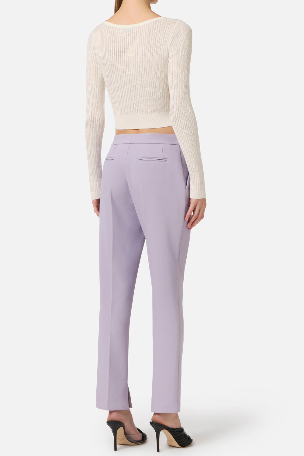 Top in Maglia Elisabetta Franchi con Stampa Logo e Scollo Ampio MK73Q 61E2360 Elisabetta Franchi 