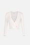 Cardigan Elisabetta Franchi in Maglia con Scollo a V, Maniche ¾ e Logo Stampato MK81Q 61E2360 Elisabetta Franchi 
