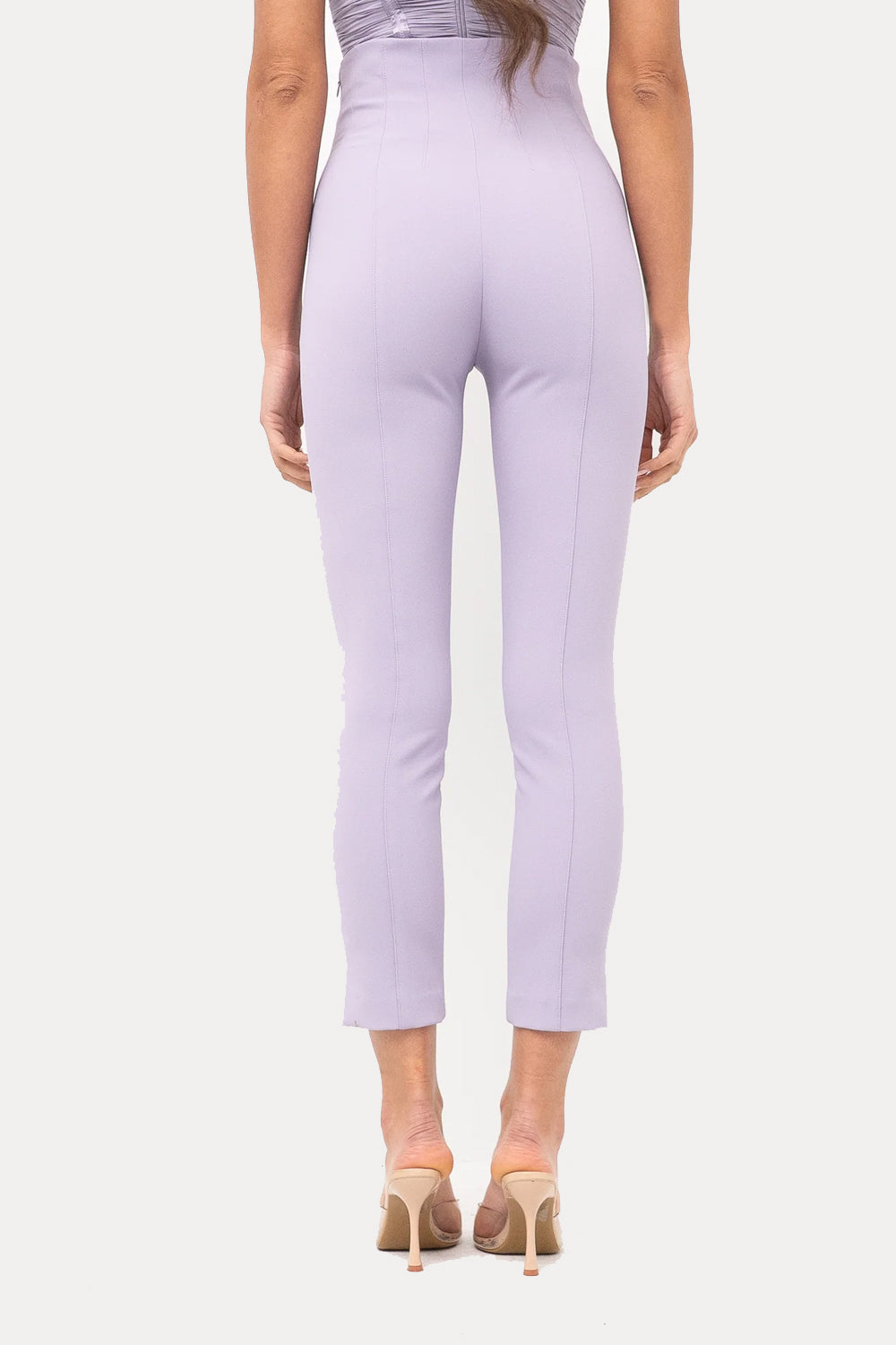 Pantaloni Elisabetta Franchi in Doppio Crêpe Stretch con Apertura a V PA163 61E2EV7 Elisabetta Franchi 