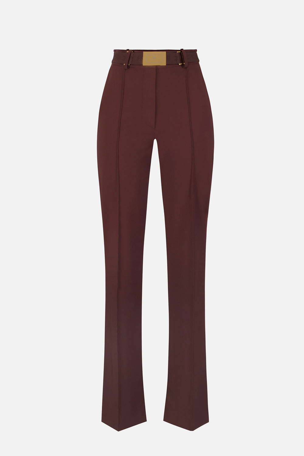 Pantaloni in tessuto tecnico bielastico con cintura PA172 61E2644 Elisabetta Franchi 