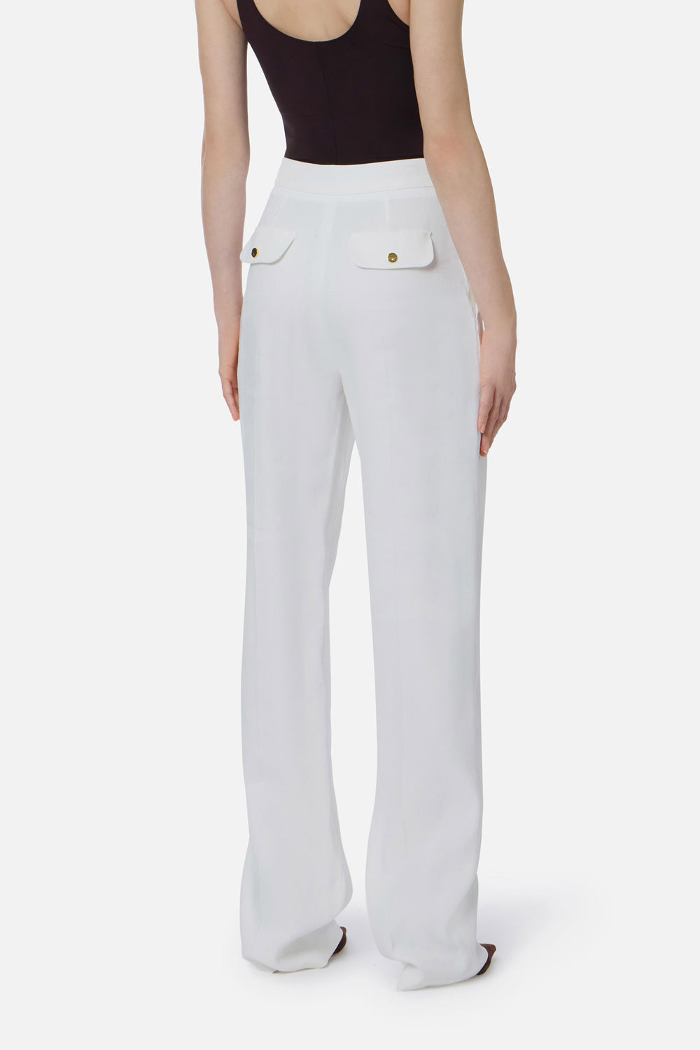Pantaloni in misto lino PA179 62E2360 Elisabetta Franchi 