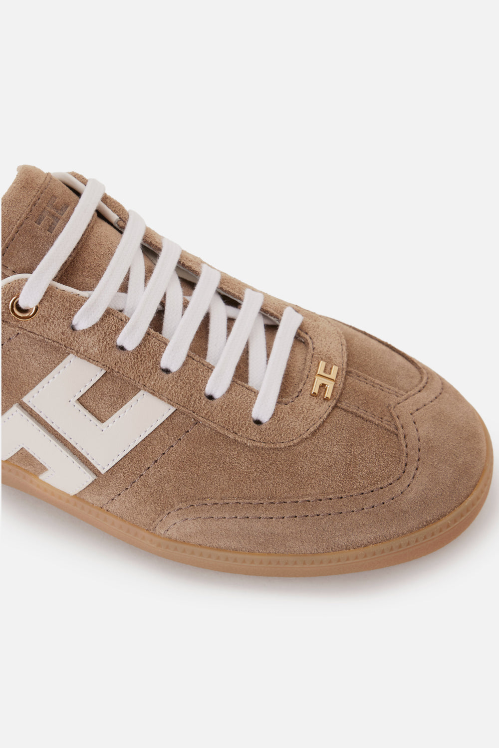 Sneakers Elisabetta Franchi in Nappa con Inserti in Crosta e Logo SA61G 61E2FC5 Elisabetta Franchi 