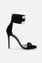 Sandali in suede con logo gioiello SA91L 62E2110 Elisabetta Franchi 