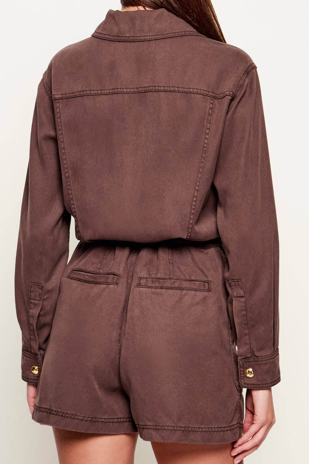 Tuta Corta in Denim con Zip TJ47N 61E2644 Elisabetta Franchi 