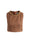Top in misto lino con catena gioiello
