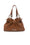 Borsa a spalla Love Moschino cuoio con logo in metallo
