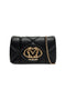 Borsa a tracolla Love Moschino trapuntata nera con logo cuore in metallo JC4043PP1O LC0000 Love Moschino 