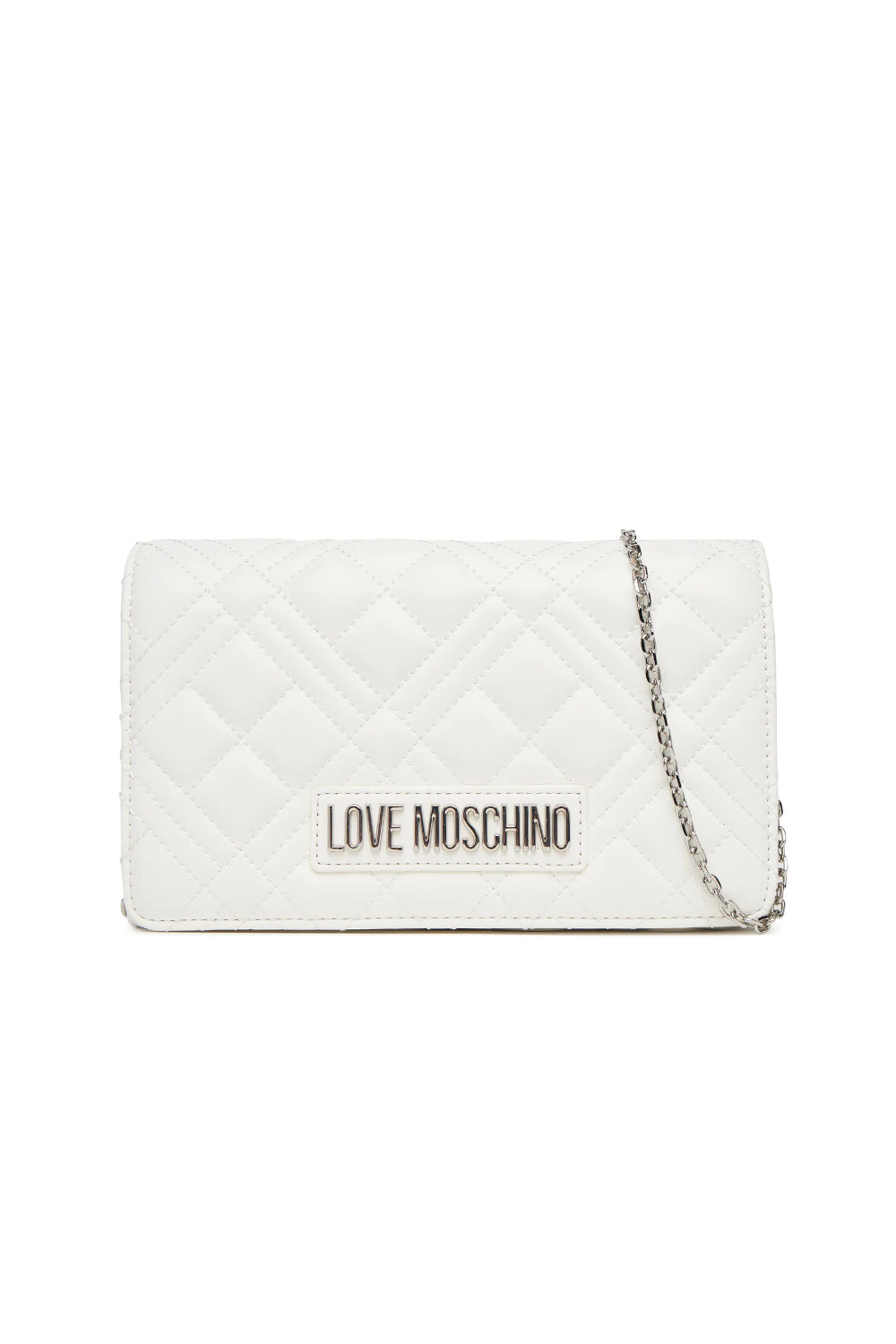 Pochette trapuntata Love Moschino con logo lettering e catena JC4079PP1O LA0100 Love Moschino 