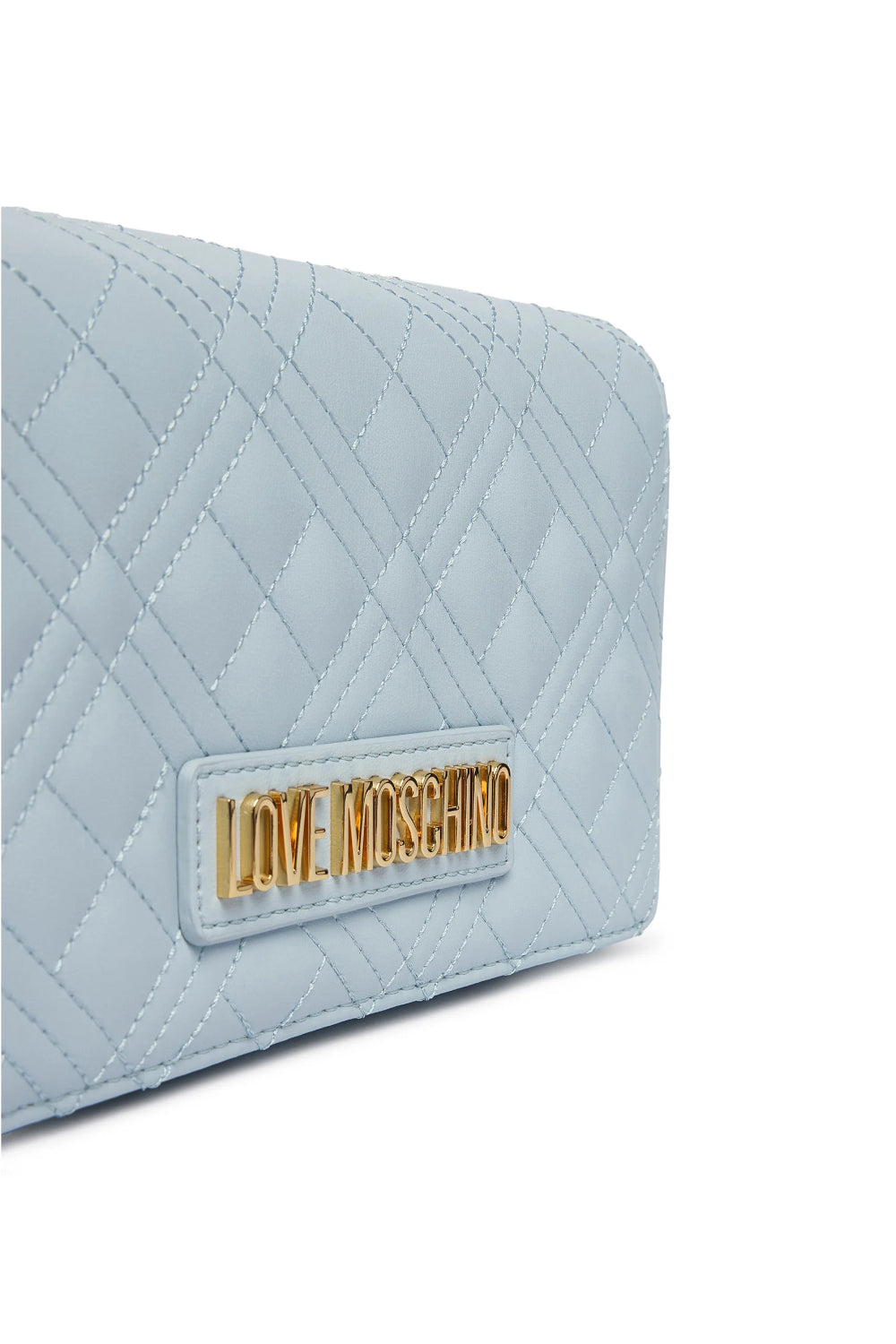 Pochette trapuntata Love Moschino con logo lettering oro e catena JC4079PP1O LA0701 Love Moschino 