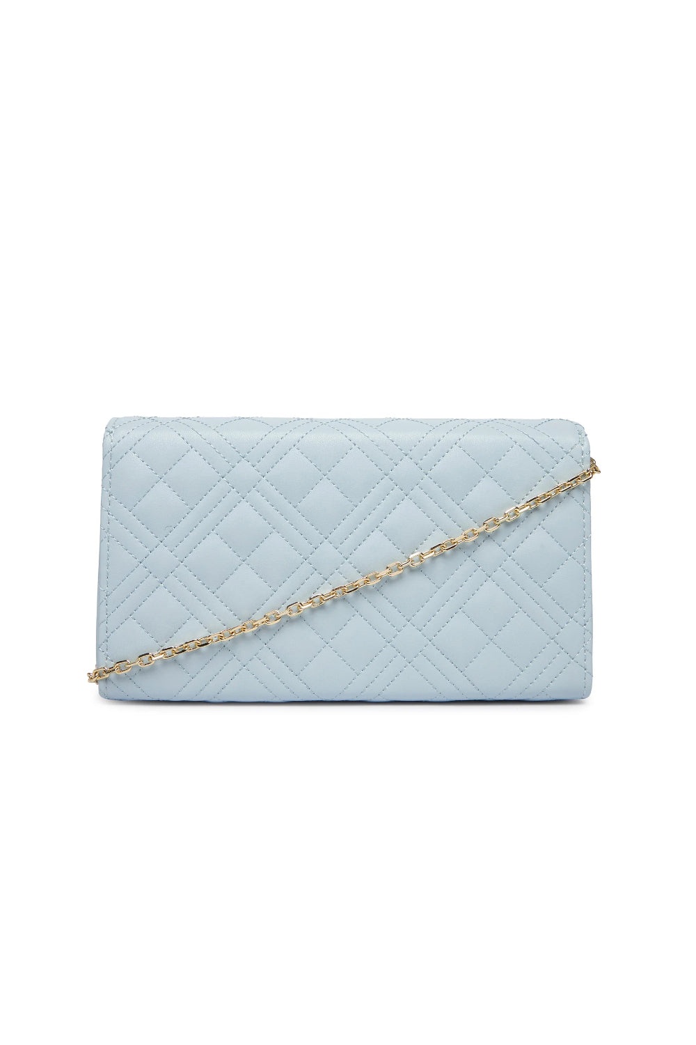 Pochette trapuntata Love Moschino con logo lettering oro e catena JC4079PP1O LA0701 Love Moschino 