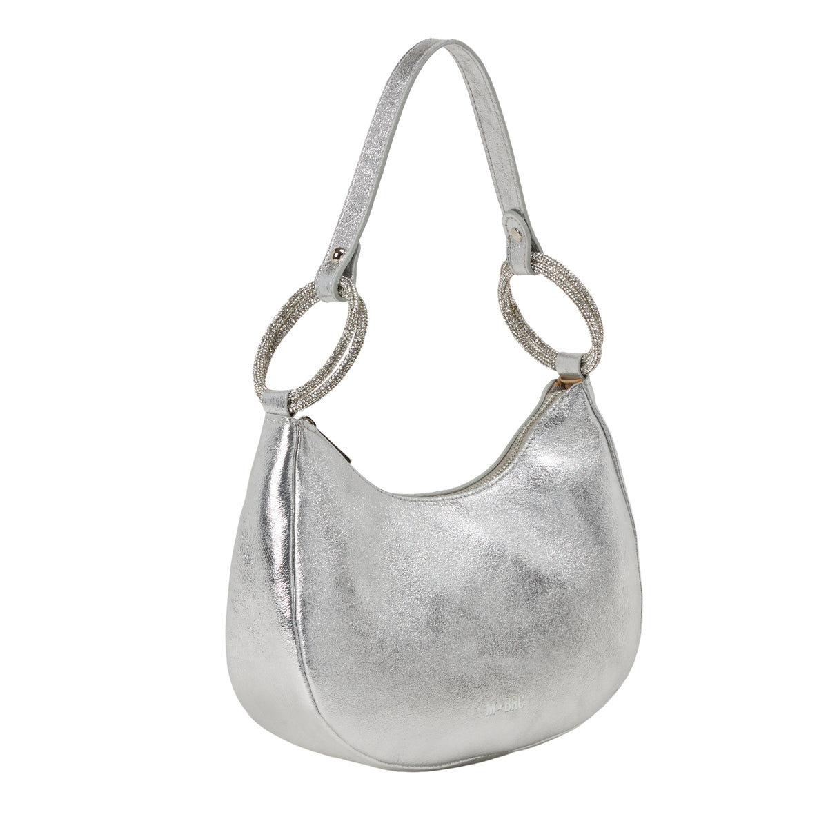 BORSA IN PELLE LINEA CRISTAL H282 /ARGENTO M Brc 