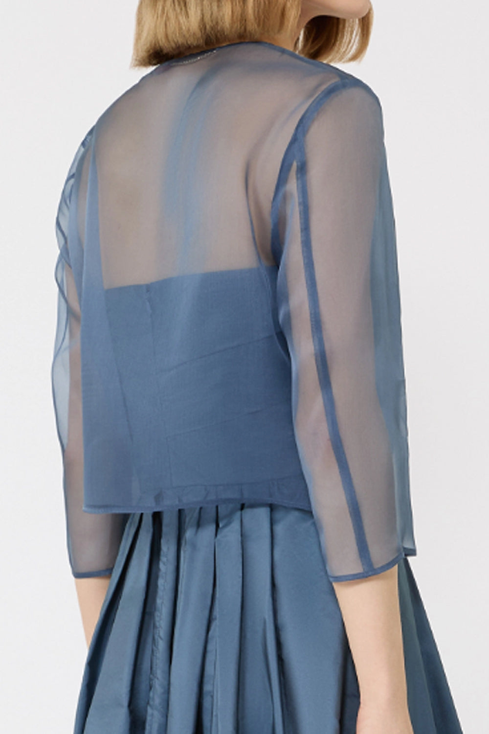Giacca crop in organza di seta MSEABITATA 066AVIO Max Mara Studio 