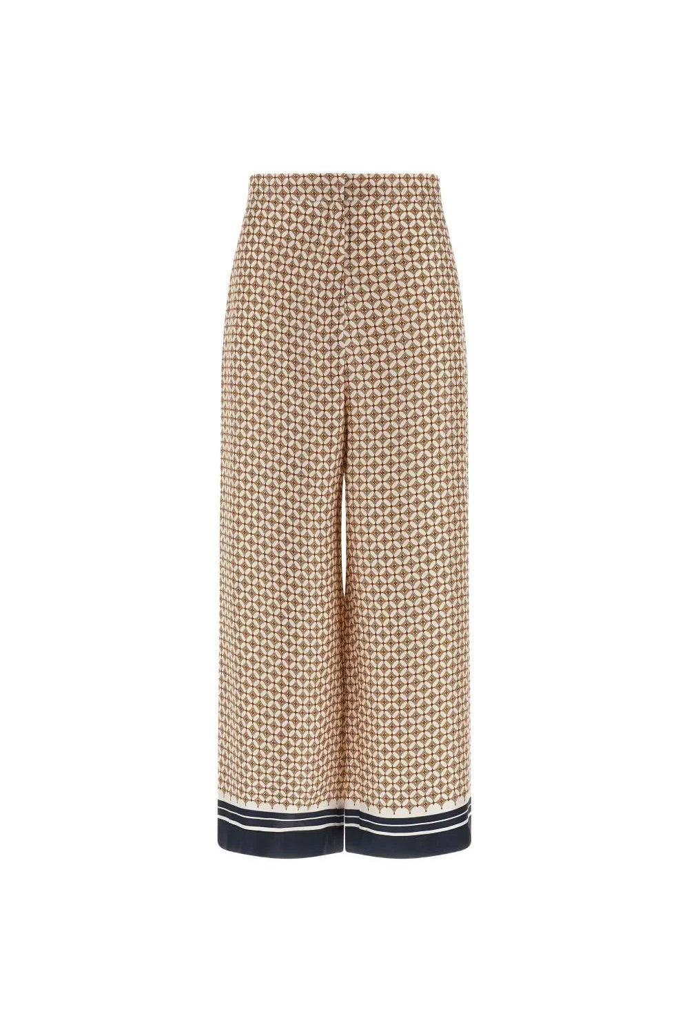 Pantalone in seta stampata MSTOTTELIA 002BIANCO BLU Max Mara Studio 