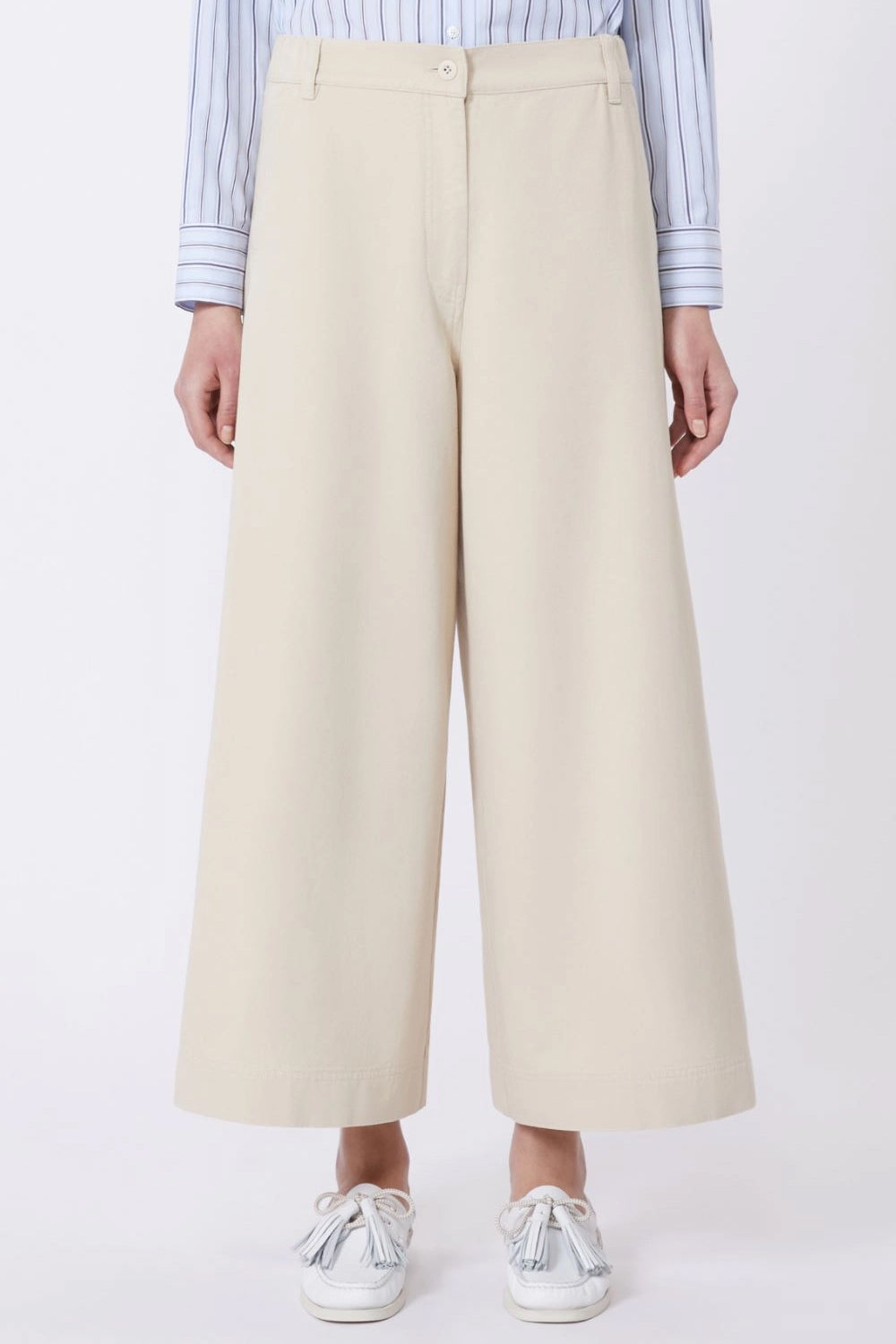 Pantalone in drill di cotone WKDARIETE 001SABBIA Max Mara Weekend 