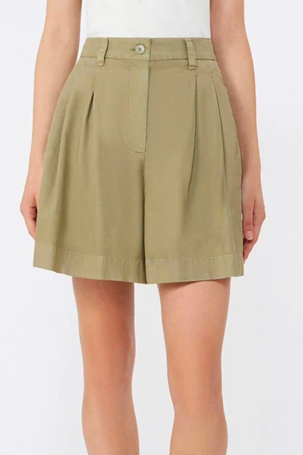 Bermuda donna in cotone WKDARMONIA 003VERDE OLIVA Max Mara Weekend 