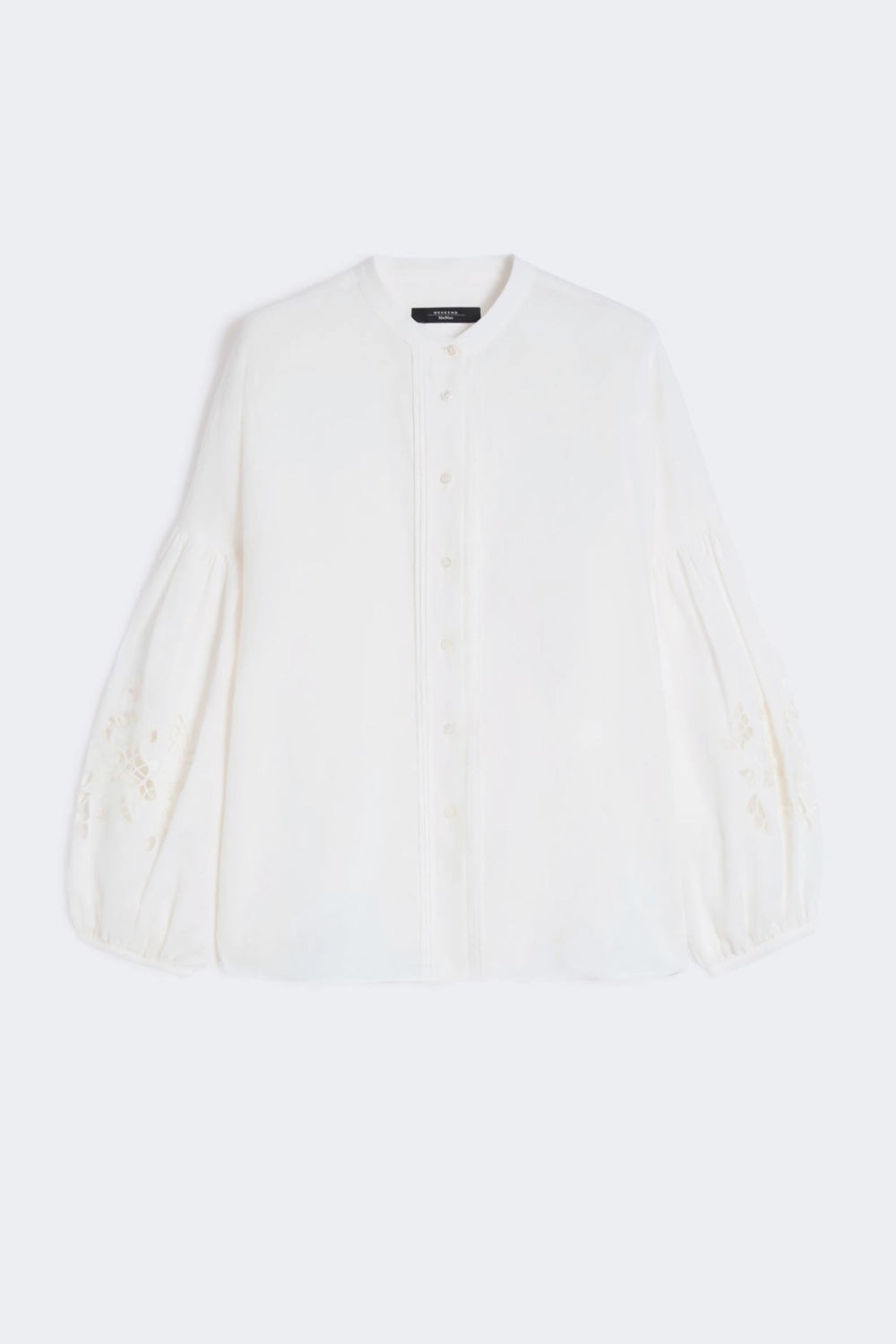 Camicia alla coreana in tela di lino WKDESTRO 001BIANCO Max Mara Weekend 
