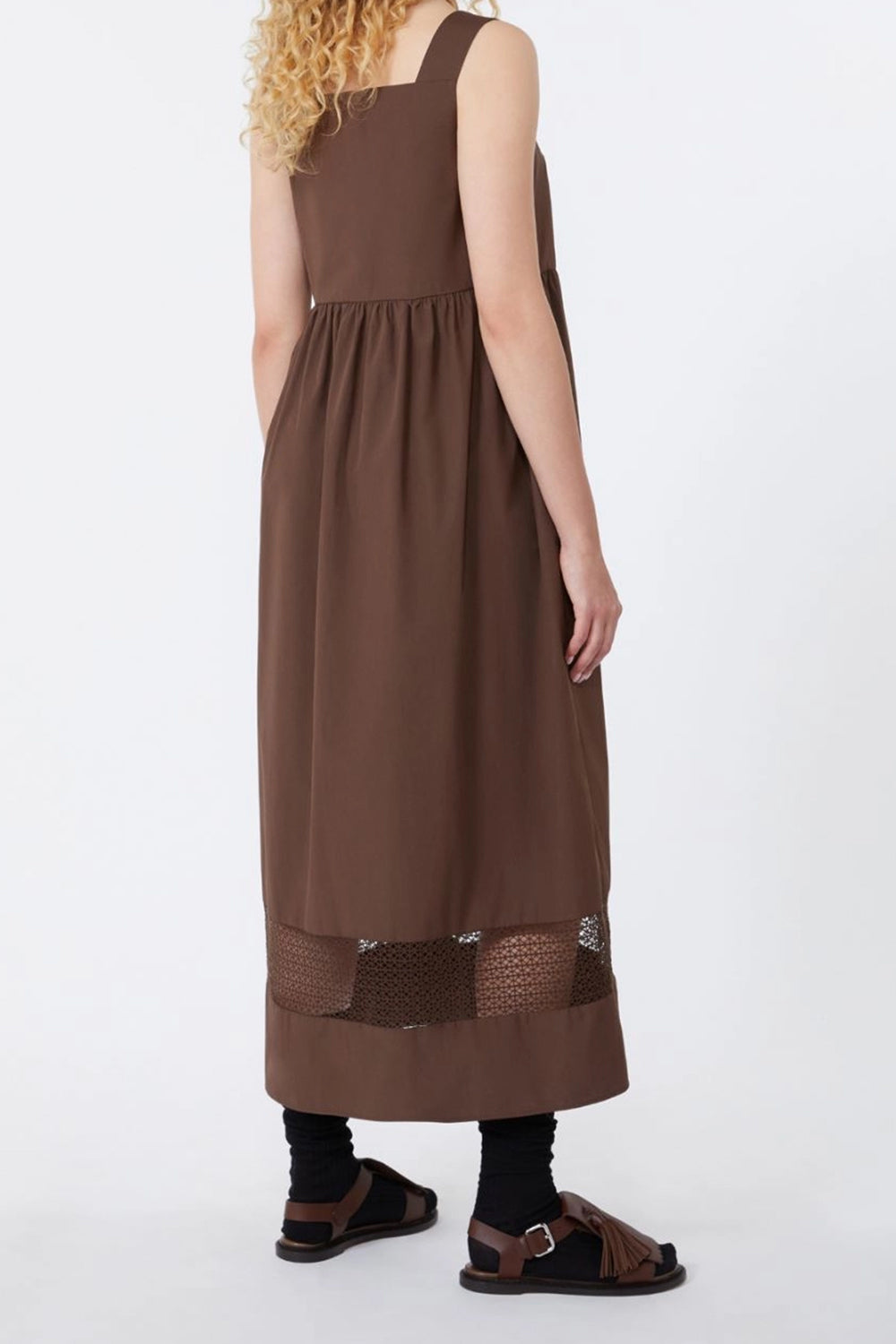 Abito smanicato in popeline di cotone WKDGOLA 036CIOCCOLATO Max Mara Weekend 