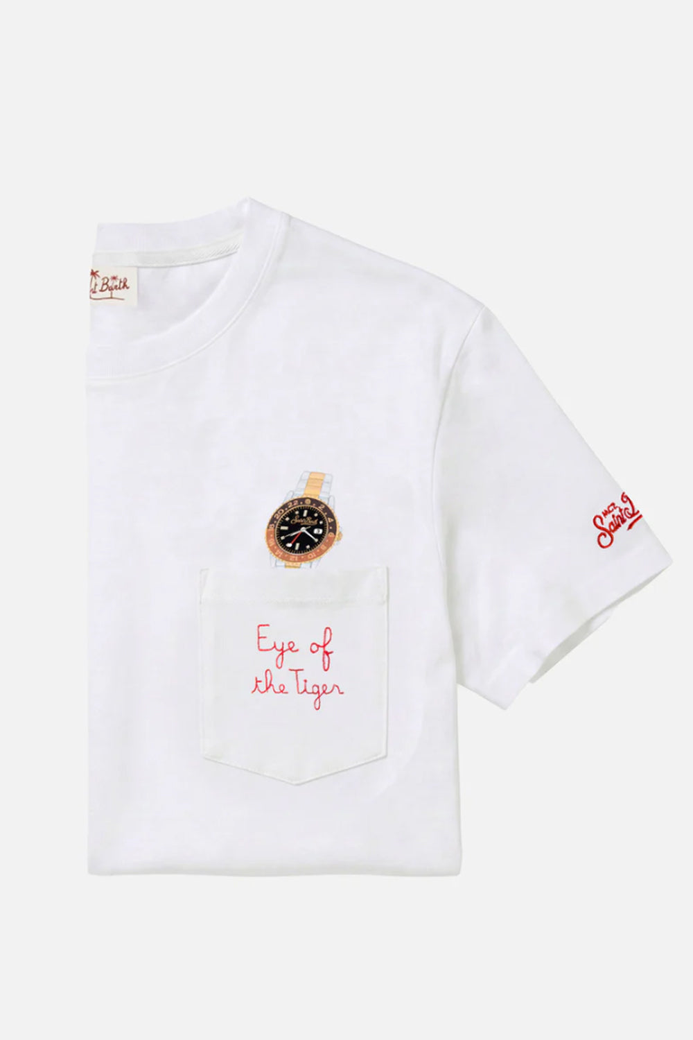 T-SHIRT AUSTIN MC2 CON STAMPA orologio e ricamo Eye Of The Tiger AUS0001 -01980L Mc2 Saint Barth 